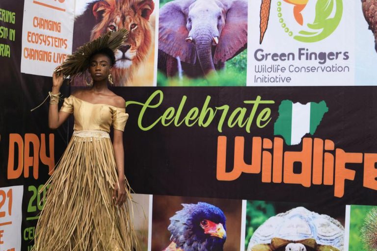 Nigerian teens create fashion from trash to fight pollution