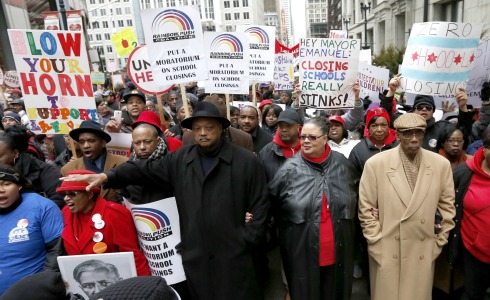 Protesters March Against Chicago School Closures
