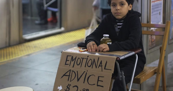 Genius 11-Year Old Entrepreneur in NYC Selling 5 Minutes of Emotional Advice for $2