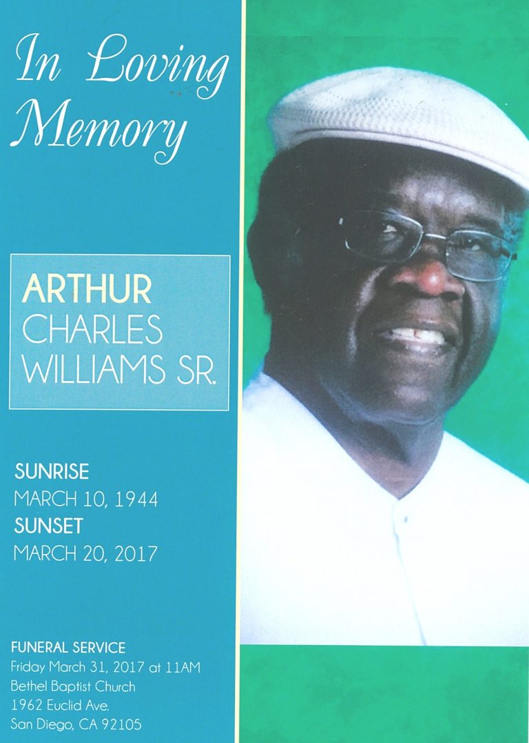 ARTHUR CHARLES WILLIAMS SR.