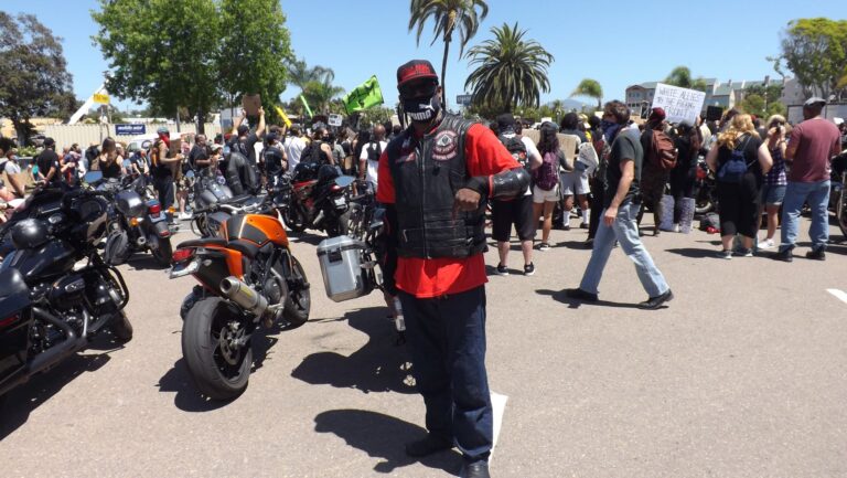 UNITY AMONGST BIKERS JOIN OTHERS TO PROTEST BAD POLICING