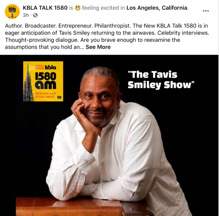 Aiming for a California Comeback: Tavis Smiley Returns to Radio