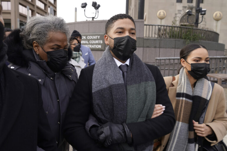 Actor Jussie Smollett leaves the courthouse where he was found guilty