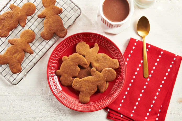 A photo of a gingerbread man cookie