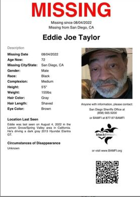 MISSING PERSON: Eddie Joe Taylor