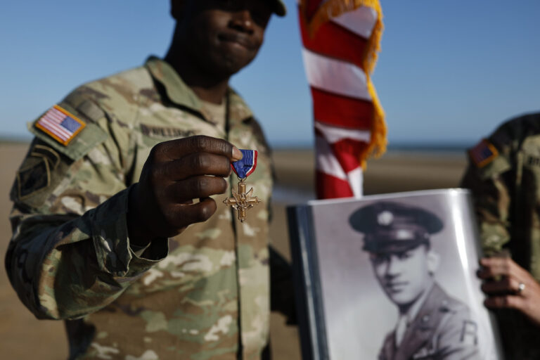 Black D-Day Combat Medic’s Long-Denied Medal Tenderly Laid on Omaha Beach Where He Bled, Saved Lives