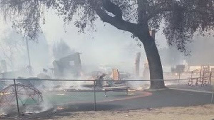 Edna Allen's home one day after the Eaton Fire destroyed her home in January 2025. PHOTO: Screenshot via Mrs. Allen's GoFundMe.com account.