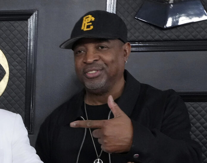 Chuck D, of Public Enemy at the 65th annual Grammy Awards