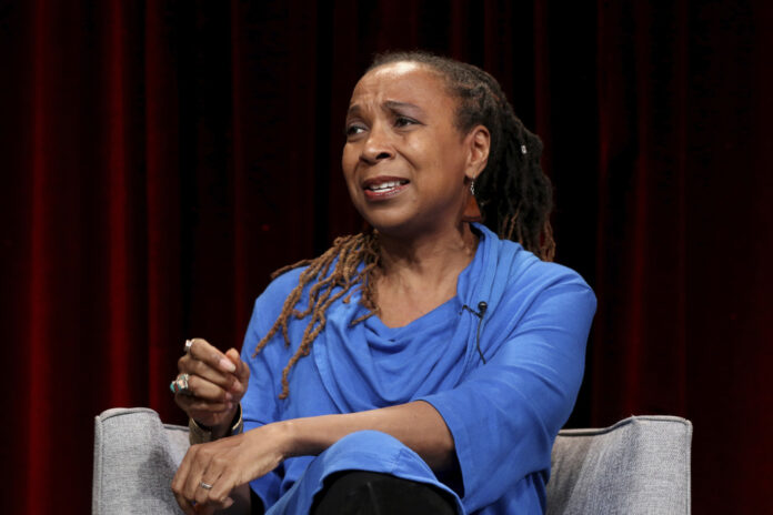 Kimberle Crenshaw speaks during the Reconstruction