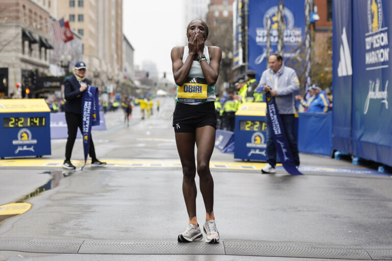 Kenya’s Obiri Breaks Late to Win Women’s Boston Marathon