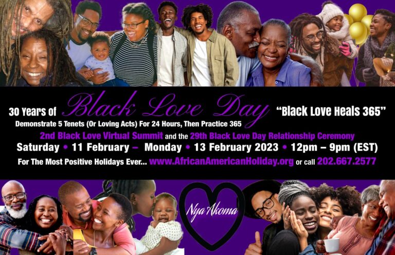 Black Love Day, Feb. 13, 2023 Celebrates its 30th Anniversary