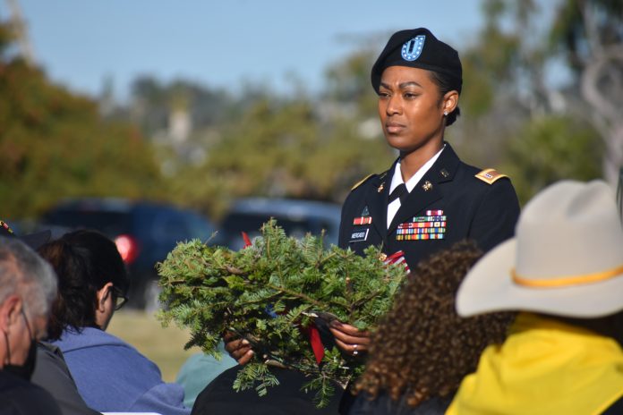 Women Speaking In The Wreaths Across America